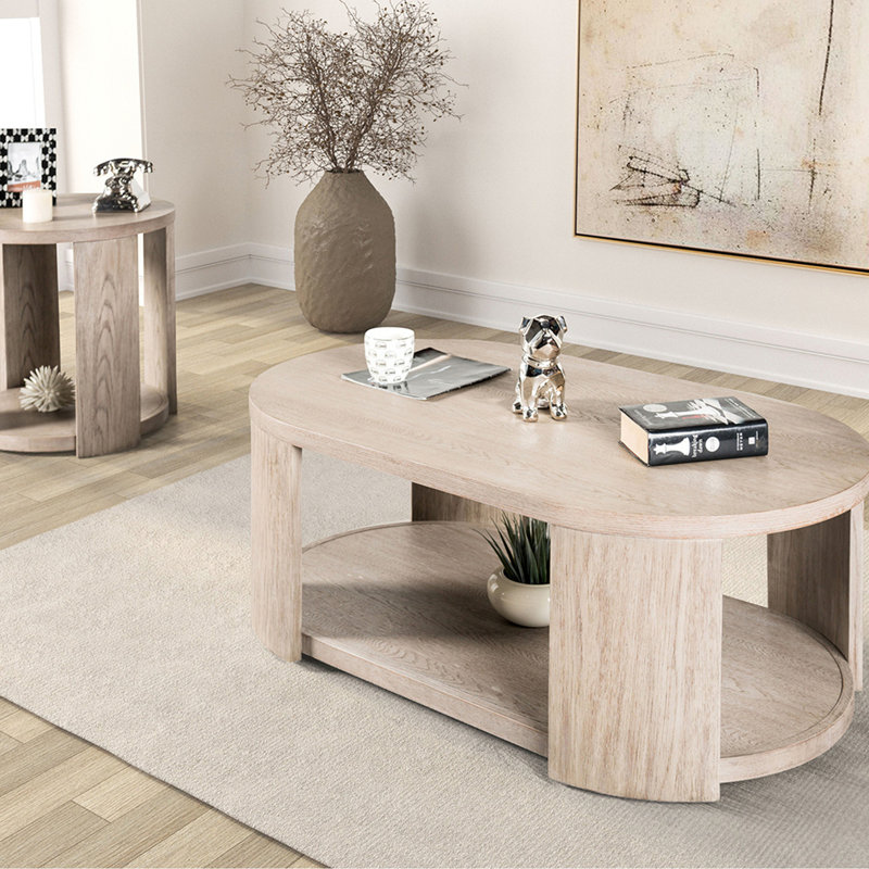 Table basse ovale de style moderne 1pc