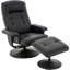 Fauteuil inclinable en cuir avec repose-pieds pivotant à 360 ° Meleri