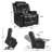 Power Lift Recliner Chair with Heat & Massage, Leather Recliners for Adult & Elderly, Cup Holder, Type-C Charge, for Living Room (Black)-1441983874