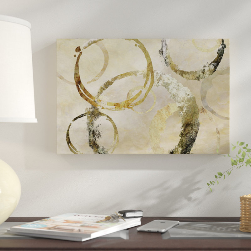 « golden rings », impression sur toile, H 12 po x l 18 po x P 1,5 po, Toile tendue, Pas de tapis