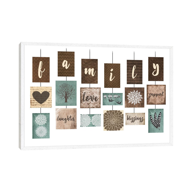 Family by Erin Clark - Floater Frame Print on Canvas, 152.5 cm H x 101.5 cm W, White Framed
