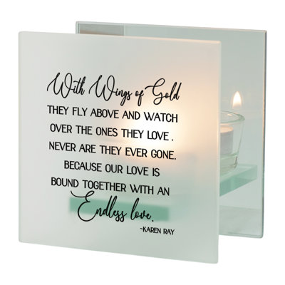 4'' H Glass Tabletop Tealight Holder with Candle Included