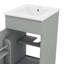 Meuble-lavabo élégant de 18 pouces avec lavabo et meuble-lavabo avec tablette de porte-2003858911