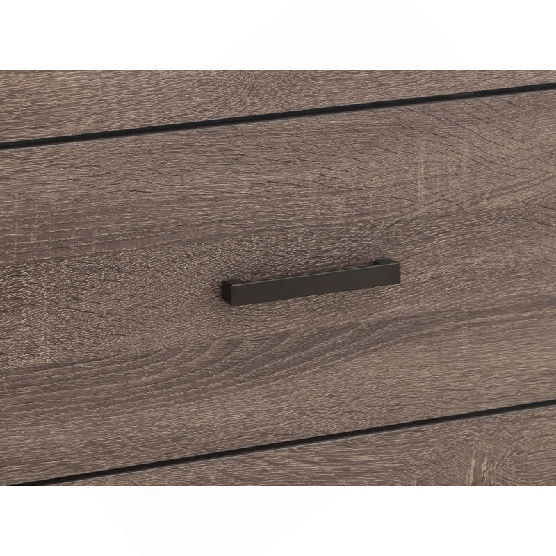 Oak 5-Piece Slatted Headboard Panel Bedroom Set