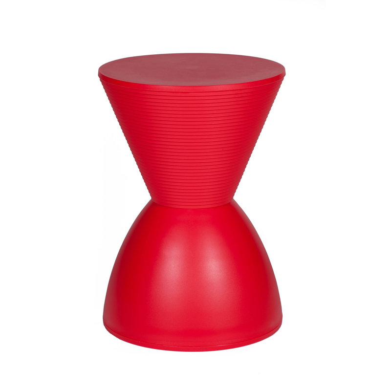 Monsserrat Round Outdoor Side Table, Red