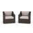 Martha Stewart Bedford Outdoor Rattan Wicker Swivel Chairs With All-Weather Cushions-109713819-109713820