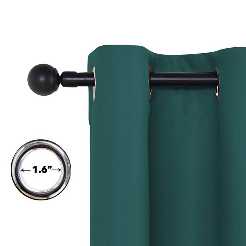 Blackout Curtain Pair, Dark Green