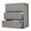 Meuble-lavabo autoportant de 30 po avec lavabo en céramique, 2 tiroirs pleine extension et glissières à fermeture en douceur, gris-717283253