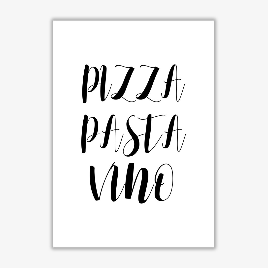 Pizza Pasta Vino - Print
