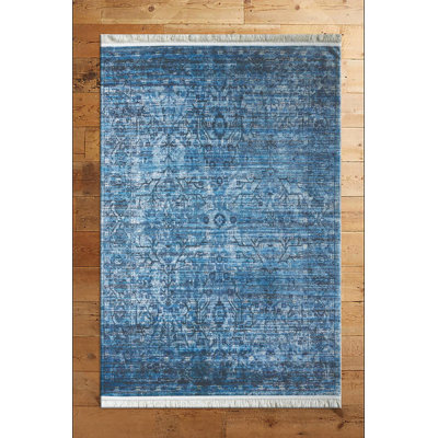 Tapis bleu en polyester tissé à la machine Sia