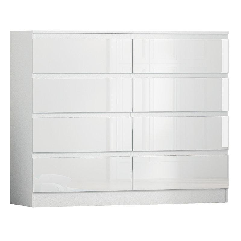 Francine 8 Drawer Chest, Pure White
