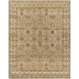 Tulu Hand Knotted Wool Area Rug in Beige
