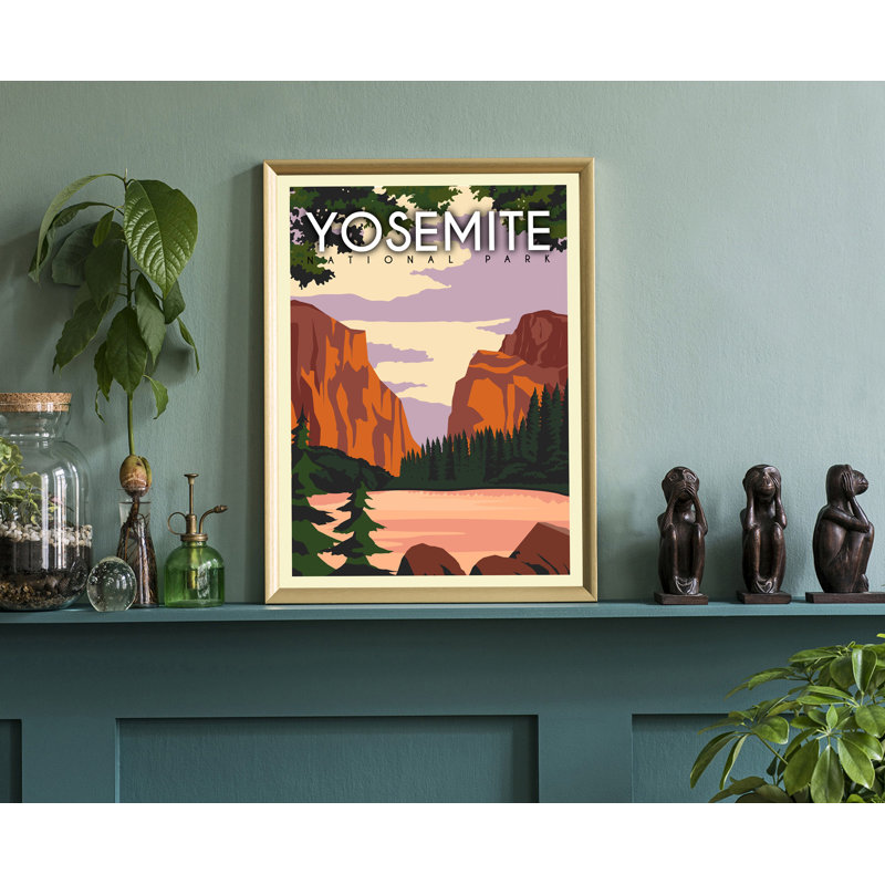 Yosemite National Park California, impression d'affiche de voyage, impression sans cadre, art mural maison et bureau