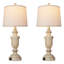 Ensemble de lampes de table en résine 25,6 po avec deux ports USB Lieven-626198723
