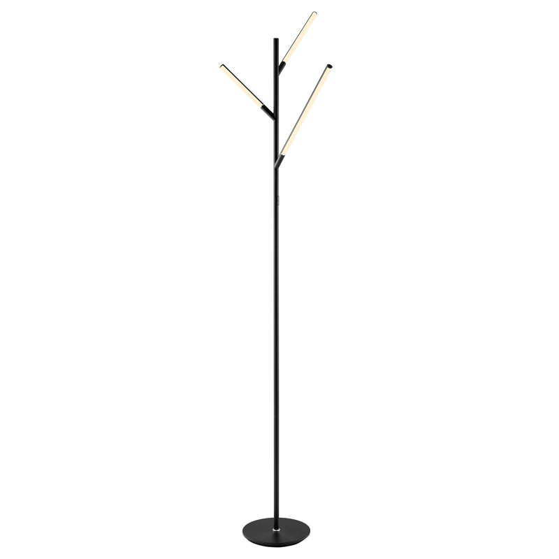 Lampe sur pied à DEL 74,5 po Rivera, Noir