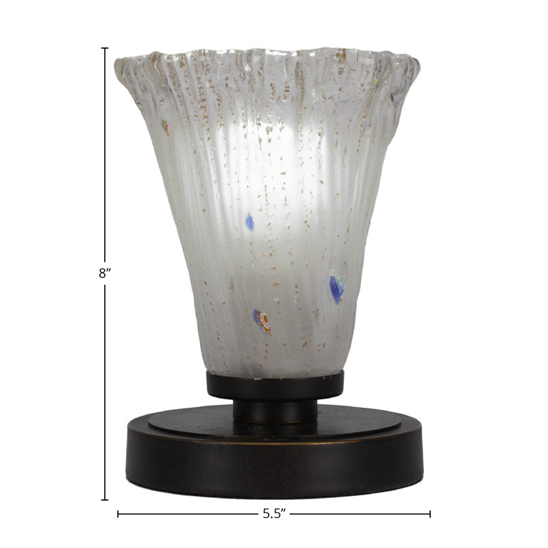 Aneka Accent Lamp Shown With Glass, Frosted