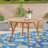 Outdoor Dining Set – Premium Acacia Wood Hermosa Table & Wicker Chairs With Cream Cushion For Comfortable Dining Experience,Suitable For Large Gatherings(1 Table + 4 Chairs)