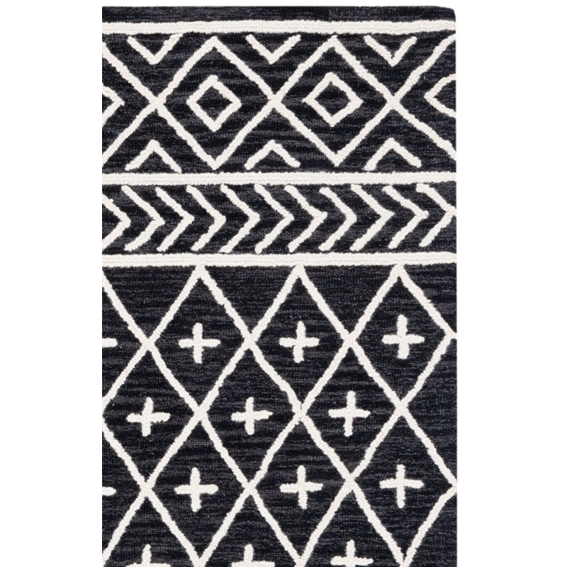 Anbar Hand Tufted Wool And Cotton With Latex Southwestern Rug, Rectangle 3' x 5'