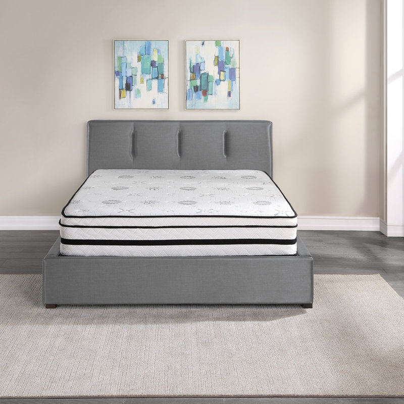 Luxury Medium Hybrid Pocket Coil Mattress In A Box-white + Foam+spring + Queen + Bedroom, Queen