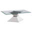 Ensemble de tables basses et tables de bout Modern avec bases en acier inoxydable poli