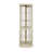 Lighted Corner Curio Cabinet - Elegant Glass Display Case For Living Room & Bar Storage -  For Antique Collections & Wine - Includes Built-In Lighting-20434589