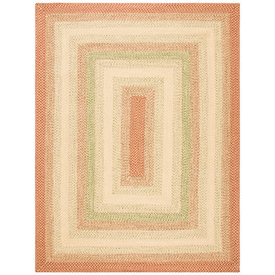 Chambless Striped Rust Indoor/Outdoor Rug