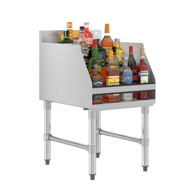 18 in. x 23 in. Liquor Display Rack in 304, 18 GA Stainless Steel (KM-LD-2318)