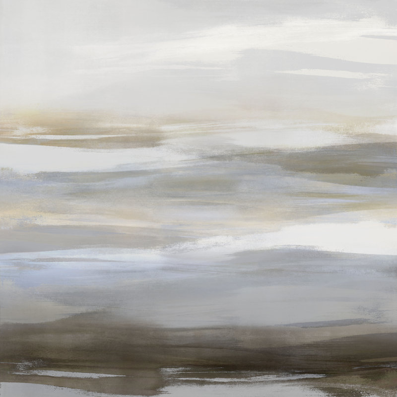 Gray Abstract Landscape by Jake Messina - Wrapped Canvas Art Prints, 30cm H x 30cm W