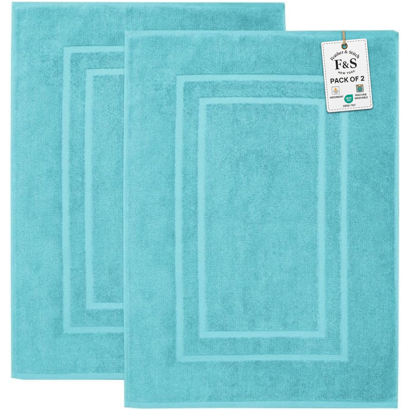  850 gsm 100% Cotton super soft , highly absorbent & quick-dry Terry Bathmat- not a bathroom rug, Aqua