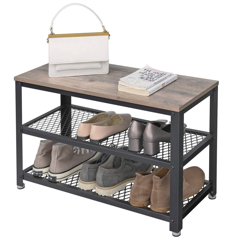 Sommerville Metal Storage Bench, Grey