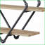 Tablette murale industrielle à 3 niveaux, chêne et amp; Noir sable | Bois et métal | Ouvert à l'arrière