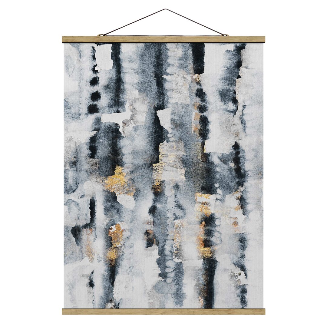 Poster Abstract mit Gold von Elisabeth Fredriksson