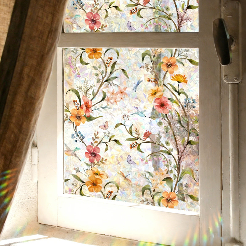 15.7 In. X 39.4 In. Window Film Static Decoration Self Adhesive For Uv Blocking Heat Control Privacy Glass Stickers