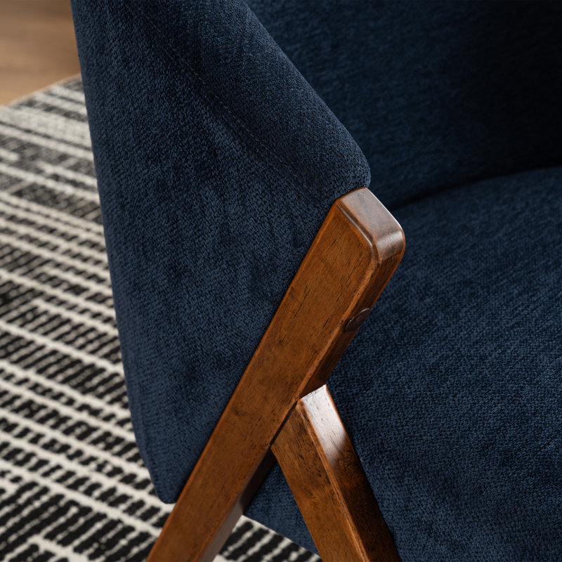 Chaises d'appoint modernes en tissu de velours avec structure en bois massif, chaises rembourrées pour le salon ou le coin lecture