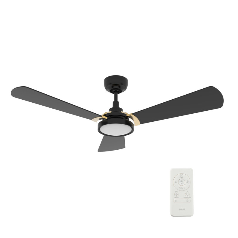 Ventilateur de plafond intelligent Brisa avec télécommande, ensemble d'éclairage inclus, fonctionne avec l'assistant Google, Amazon Alexa et les raccourcis Siri.
