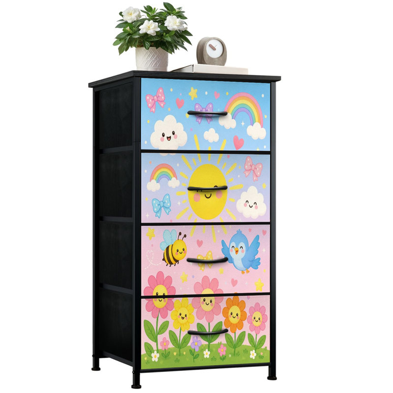 Commode de rangement verticale 4 tiroirs