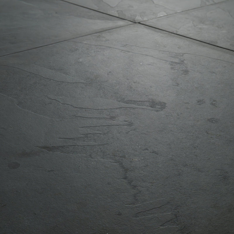 Carrelage mural et ardoise en ardoise calibrée 24 po x 24 po Camden, Gris anthracite