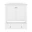 Ensemble de meuble-lavabo 30 po avec lavabo, armoire de salle de bain multifonctionnelle avec portes et tiroir, cadre solide et panneau de fibres à densité moyenne (blanc)-121018172