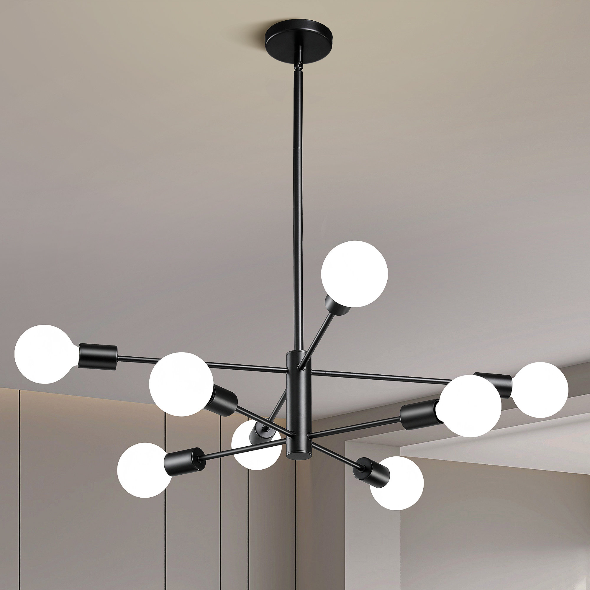 Cadza Brass Finish Sputnik Inspired Pendant Lamp