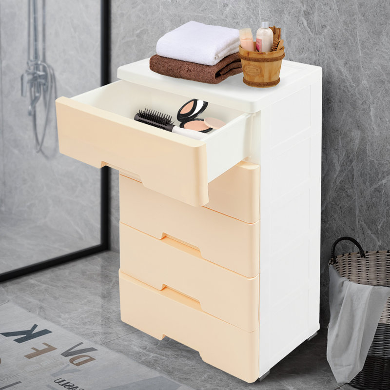 5 Drawer Storage Dresser Chest, Yellow
