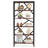 31.5"W x 70.87"H Myrikle Etagere Bookcase Bookshelf 6 Tier Open Back Baker's Rack Brown Black-792269697