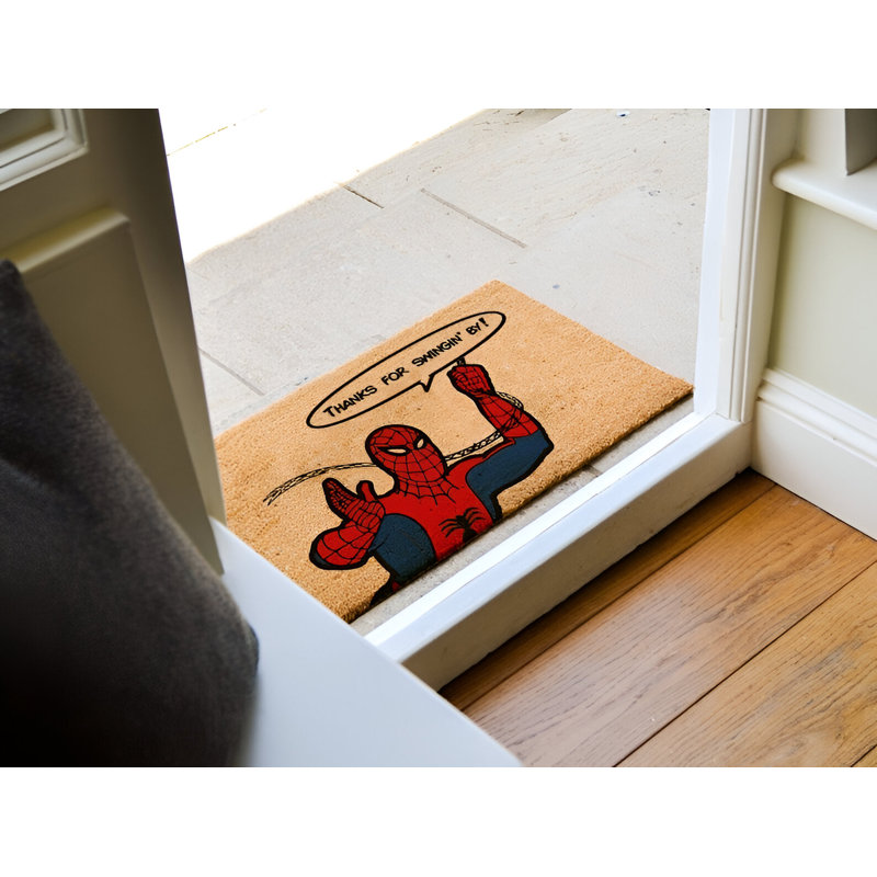Tapis d'extérieur antidérapant Spiderman 24 po x 16 po