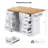 K&K 56 Inch Kitchen Island With Rubber Wood Veneer Drop Leaf, Power Outlet, 4 Door Shelves, Embossed Vertical Stripe Rolling Kitchen Cart On 4 Wheels With 6 Deep Drawers For Kitchen, Dining Room,White-1041613645