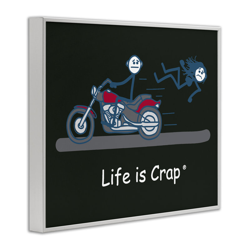 Drôle de motocyclette, giclée par LIC, Estampe numérique encadrée blanc bord de mer, H 16 po x l 20 po