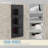 Wall Mounted Waterfall & Rain Shower Head Matte Black Shower Faucet Set, Rough-In Thermostatic Valve Included