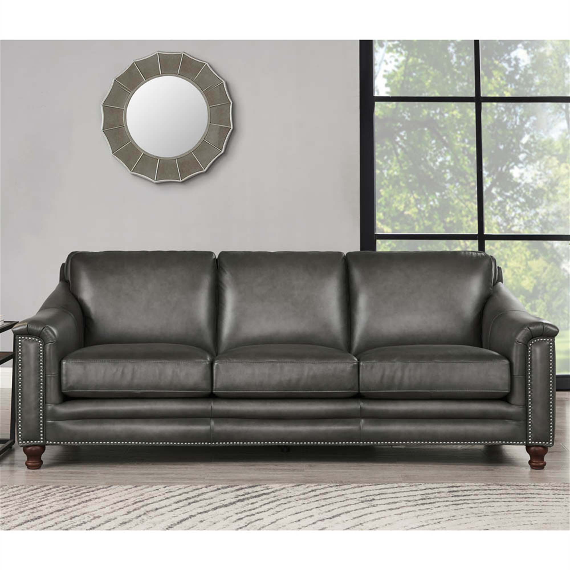 Canora Grey Belfast Top Grain Leather Sofa Couch - Wayfair Canada