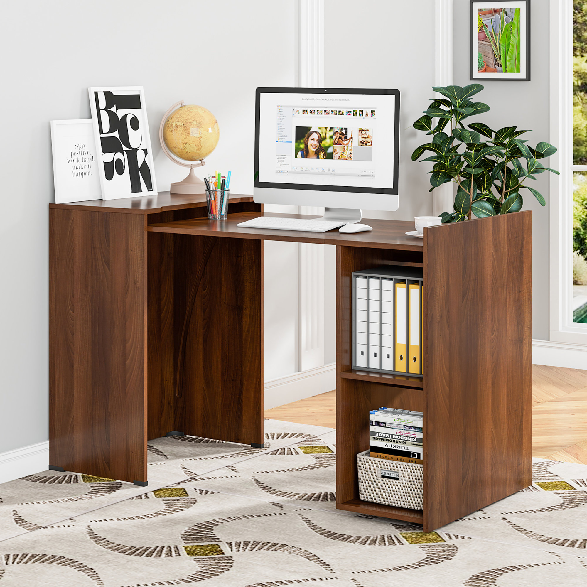 Small Computer Desk, Modern Writing Desk for Living Room, Home Office —  MCombo