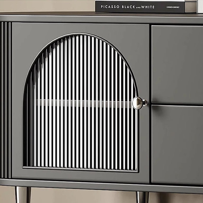 Meuble télé moderne et luxueux, 94.49", Noir, noir, noir, noir