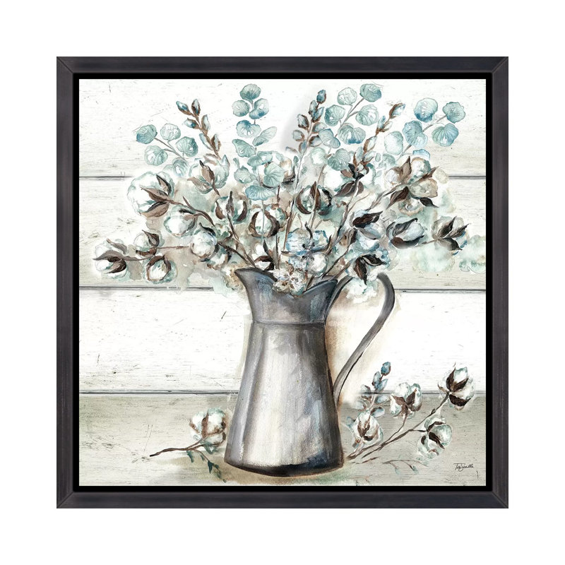 «Farmhouse Cotton Tin Pitcher» par Tre Sorelle Studios - reproduction d'art, H 26 po x l 26 po x P 1,5 po