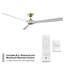 Ventilateur de plafond intelligent à 3 pales de 70 po pour l'intérieur et l'extérieur Torque-82982533